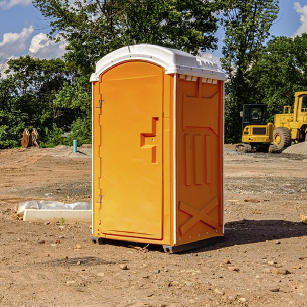 how often are the portable restrooms cleaned and serviced during a rental period in Howland Center Ohio